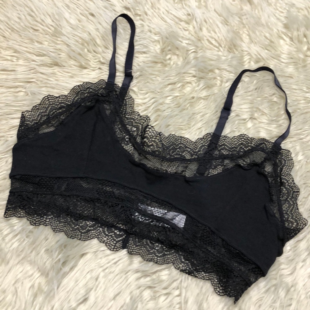 3/$25🧿NEW! Lace Cami Bralette - Black - Picture 3 of 6